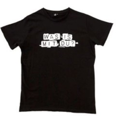Männer T-Shirt "Was is mit Du" schwarz